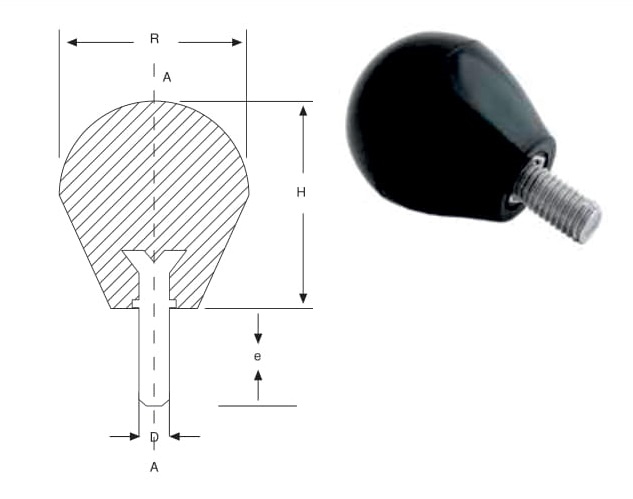 Armutlu Yarım Civatalı Bakalit 25MM M8X15