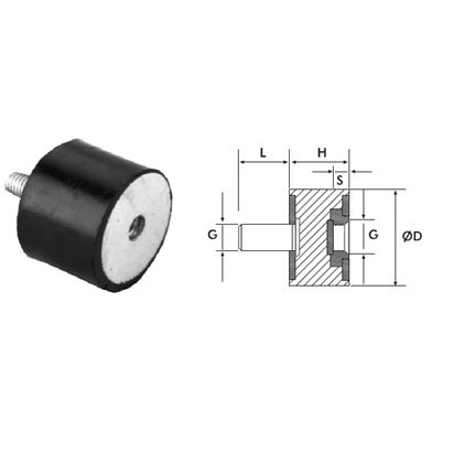 50X50 B TİPİ CİVATALI TAKOZ (DİŞİ-ERKEK)