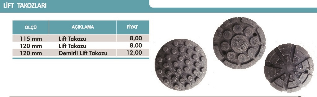LİFT TAKOZU DEMİRSİZ 120X20