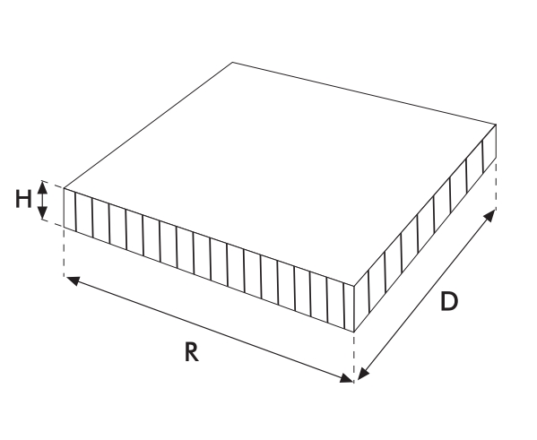 200X200X50 MM KAUÇUK PLAKA